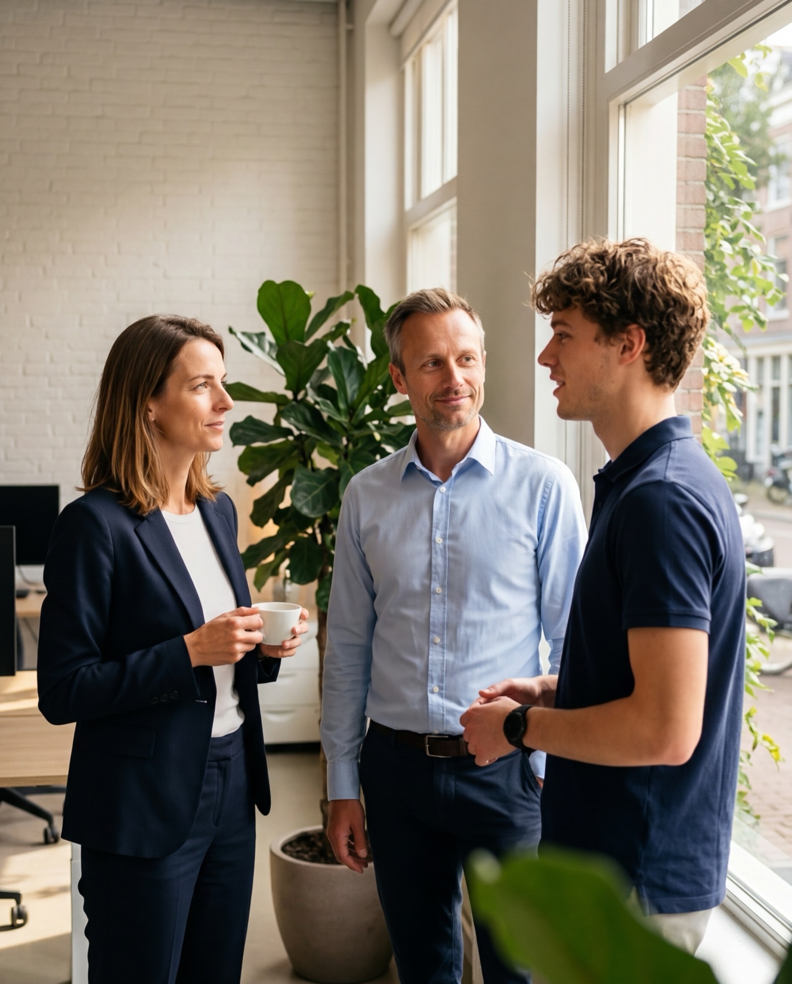 Adviseur bij raam