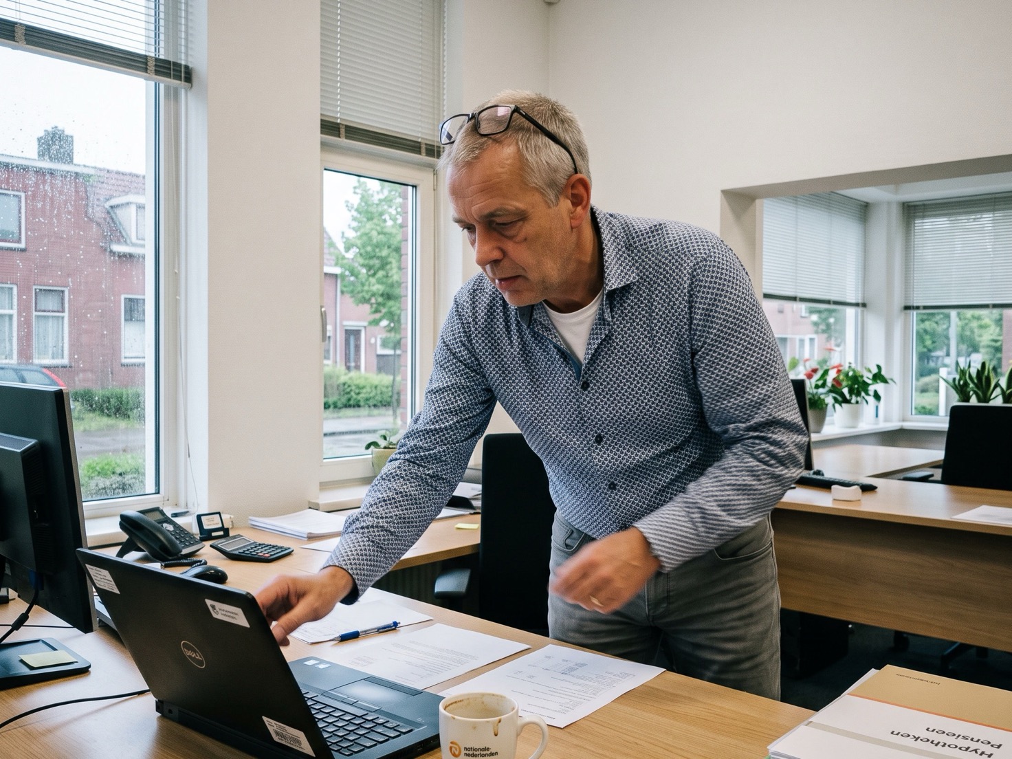 Financieel adviseur past lettergrootte en contrast aan op de website van zijn kantoor